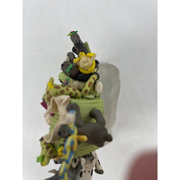 1999 Elayne Watrus Noah’s Ark Clay Sculpture Original Box - Picture 10 of 15